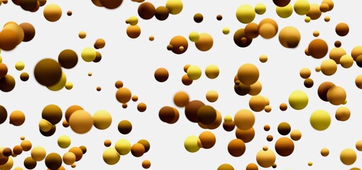 Floating golden spheres, abstract background, perfect for websites, presentations, and more.