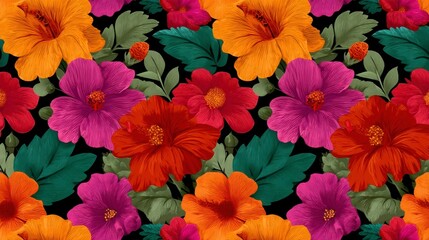 Vibrant Floral Pattern Design