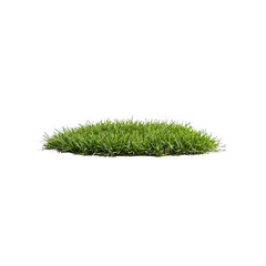 Lush green grass patch on a transparent background, perfect for landscaping or nature-themed projects.