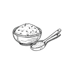 bowl of rice with chopsticks