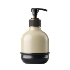 Fototapeta premium Stylish soap dispenser with a sleek design, featuring a pump for easy dispensing. Ideal for bathrooms or kitchens, enhancing decor and providing functionality.