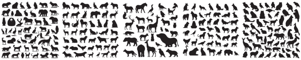vector set of animal icons