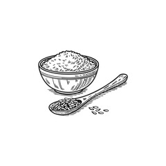 bowl of rice with chopsticks