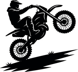 Motocross vector black silhouette cricut print design