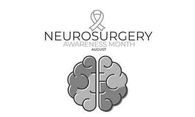 Neurosurgery awareness month. background, banner, card, poster, template. Vector illustration.