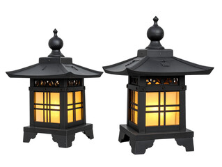 japanese lantern on a transparent background png isolated  