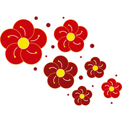 Chinese New Year Flower Border