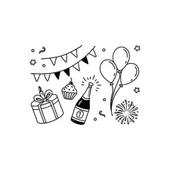 birthday card with cake and candles