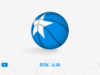 Somalia Basketball Concept with National Flag Design.