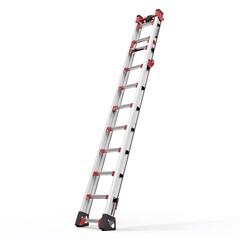Aluminum Extension Ladder Isolated.