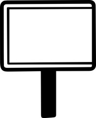 Fototapeta premium vector style billboard design black and white 