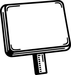 Fototapeta premium billboard icon black and white transparent 