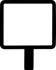 Fototapeta premium billboard icon black and white transparent 