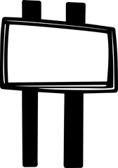 Fototapeta premium black and white billboard icon 