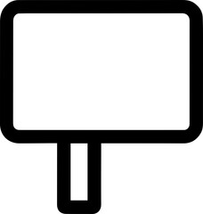 Fototapeta premium signboard outline icon 