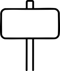 Obraz premium black and white billboard icon 