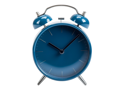 Isolated blue alarm clock