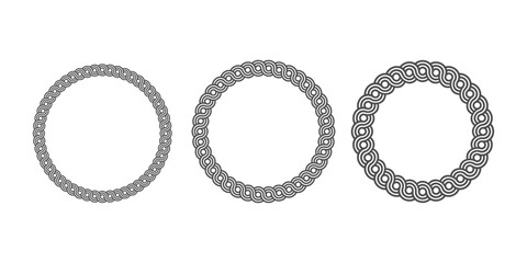 Circle Picture Frame Border Circles Decorative Ornament Vector Set