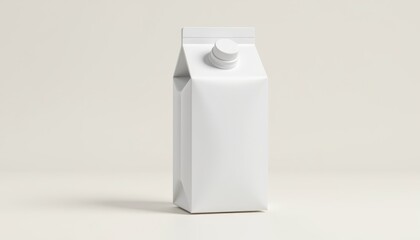 Modern Milk Carton with Clean Minimalist Packaging