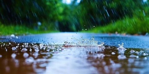 Fototapeta premium photo of torrential downpour -