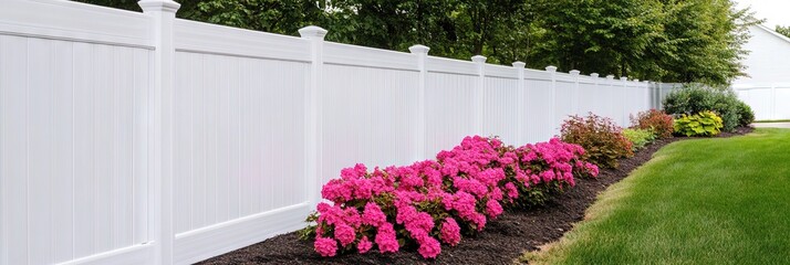 photo of vinyl privacy fence
