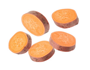 delivery truck in side view isolated on white background