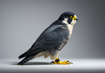 Majestic Peregrine Falcon: Profile View of a Powerful Bird of Prey