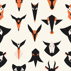 Autumn & Abstract Seamless Patterns – Leaves, Shapes, and Modern Design Motifs
