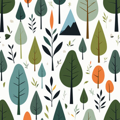 Autumn & Abstract Seamless Patterns – Leaves, Shapes, and Modern Design Motifs