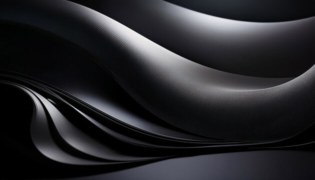 smooth black curves with soft lighting creating a minimalist background perfect for product display the curves add depth and elegance enhancing product focus