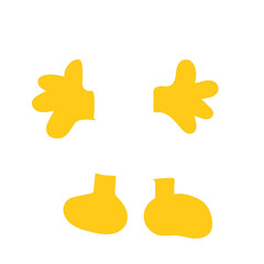 hands and legs for smileys and emojis illustration.eps