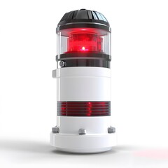 Red aviation obstruction light.