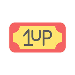 1UP icon vector image. Suitable for mobile apps, web apps and print media.