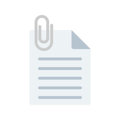 Attach Document icon vector image. Suitable for mobile apps, web apps and print media.
