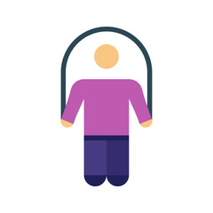 Child Skipping icon vector image. Suitable for mobile apps, web apps and print media.
