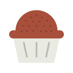 Cupcake icon vector image. Suitable for mobile apps, web apps and print media.