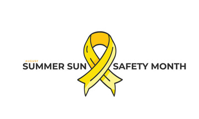 Summer Sun Safety Month. background, banner, card, poster, template. Vector illustration.
