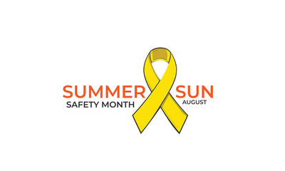 Summer Sun Safety Month. background, banner, card, poster, template. Vector illustration.