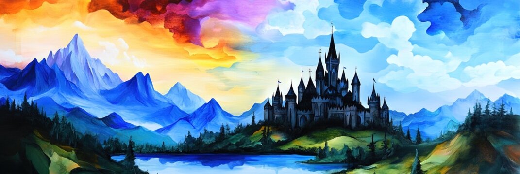 Camelot - mythological castle and kingdom ruled by King Arthur 