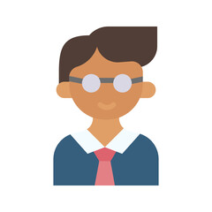 Male Professor icon vector image. Suitable for mobile apps, web apps and print media.