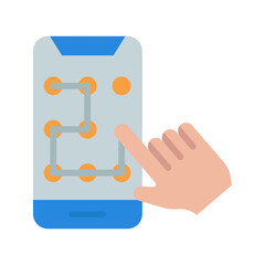 Pattern lock icon vector image. Suitable for mobile apps, web apps and print media.