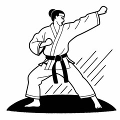 Obraz premium ninja warrior vector