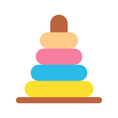 Stack Toy icon vector image. Suitable for mobile apps, web apps and print media.