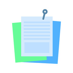 Sticky Notes icon vector image. Suitable for mobile apps, web apps and print media.