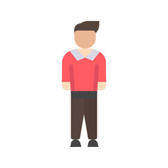 Student Standing icon vector image. Suitable for mobile apps, web apps and print media.