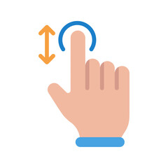 Tap and Scroll icon vector image. Suitable for mobile apps, web apps and print media.