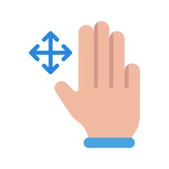 Three Fingers Move icon vector image. Suitable for mobile apps, web apps and print media.