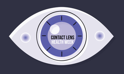 Contact Lens Health Week. background, banner, card, poster, template. Vector illustration.
