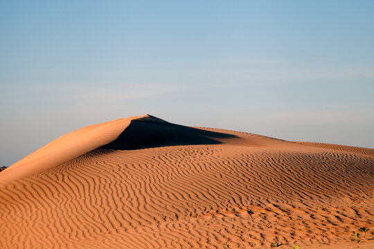 Stunning red patterned sand dunes