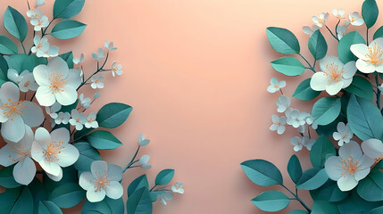 Delicate spring blossoms, a pastel floral arrangement